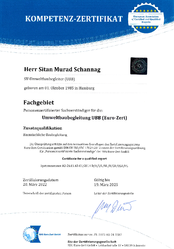 Umweltbaubegleitung UBB Sitan Murat Schannag