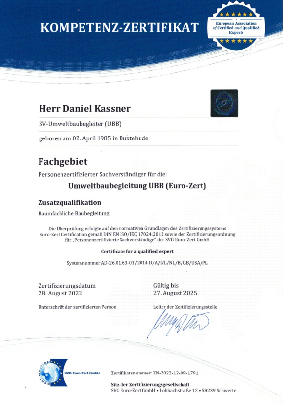 Daniel Kassner Umweltbaugebleitung