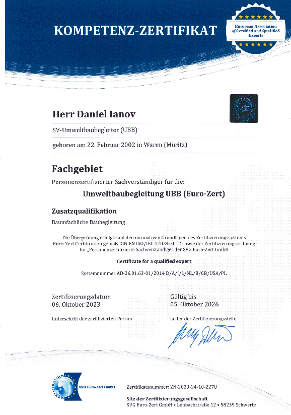 Daniel Ivanov Umweltbaubegleitung